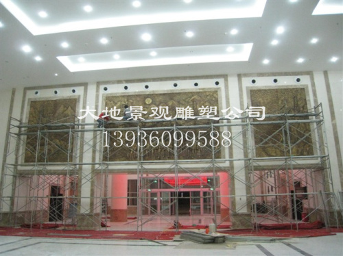 建筑物大型浮雕安裝現場